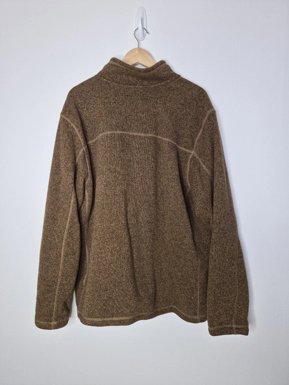 The North Face Gordon Lyons 1/4 Zip Fleece Pullover Jacket Brown Mens XXL